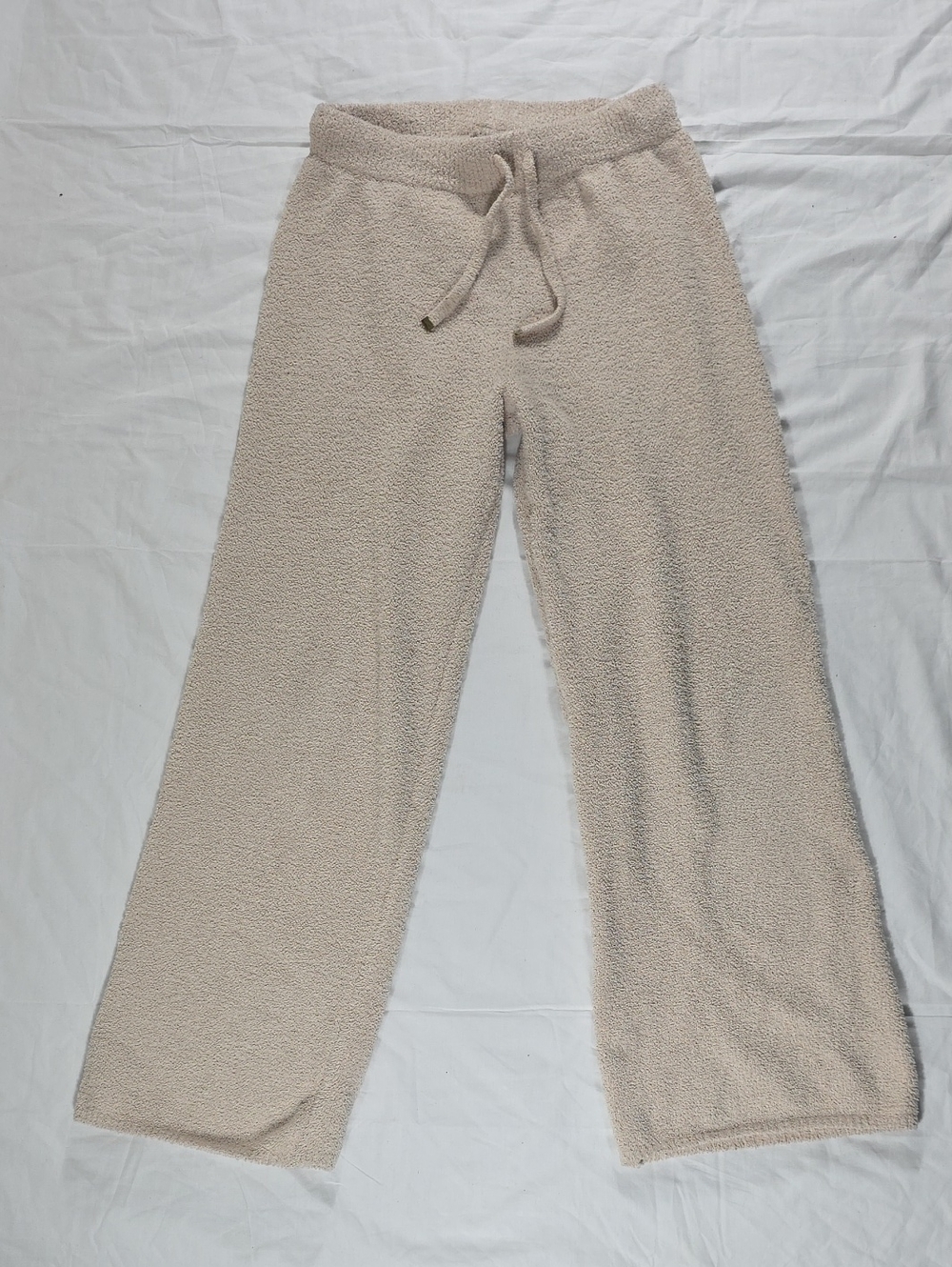 cupcakes & cashmere Cozy Plush Wide-Leg Pants in Beige Cream